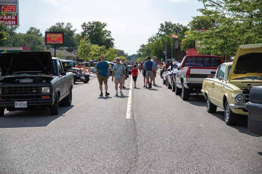 The street at the Sunsplash Classic Cruise Car Show